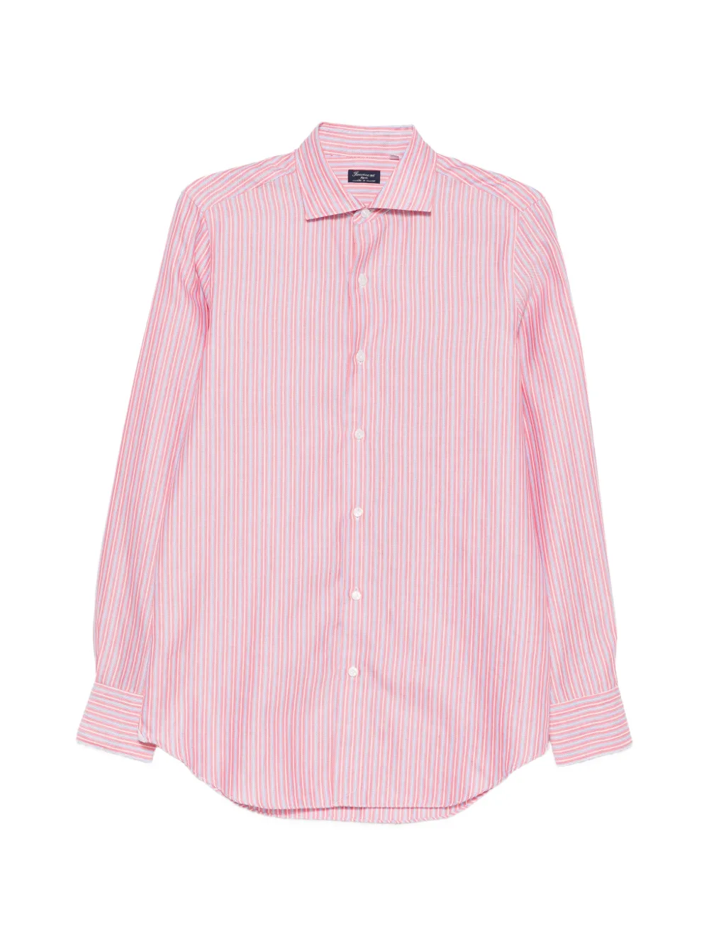 Finamore 1925 Napoli striped long-sleeve shirt - Rosso