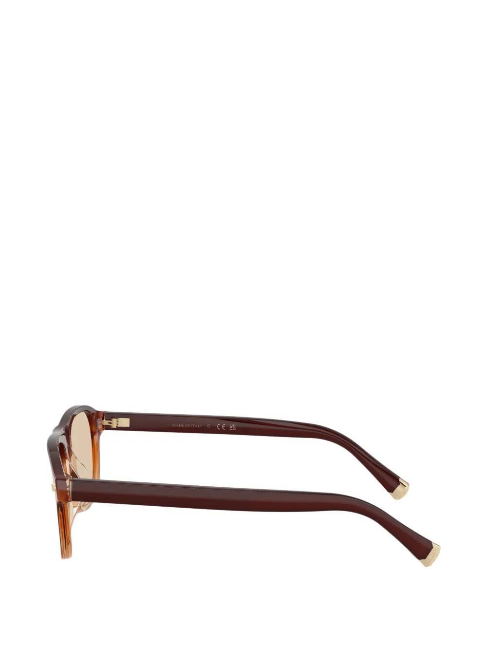  Brunello Cucinelli Rectangle-frame Sunglasses - Brown 