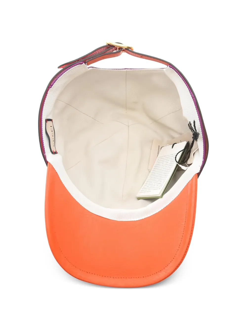 Gucci Two-Tone Purple and Orange Leather Cap 100 % Authentic Gucci | Accessories | Gucci La Dodger Limited Edition Gg  main image 2