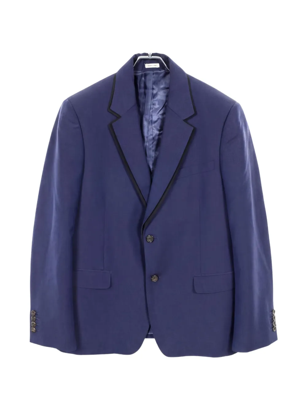 Alexander McQueen Pre-Owned 2000s 50 tailored wool/mohair jacket - Blu