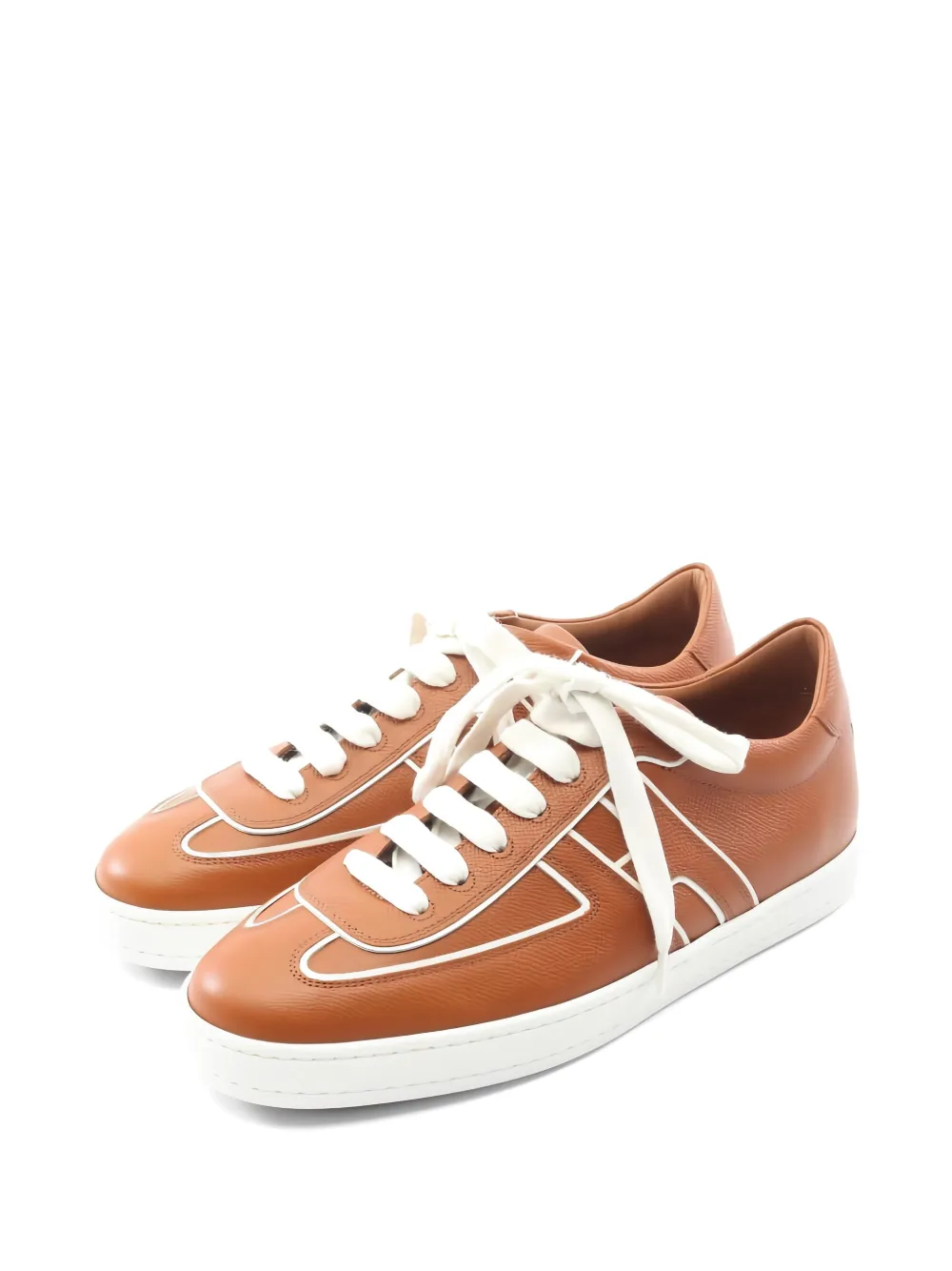 Hermès Pre-Owned 2020s Boomerang Sneakers aus Leder - Braun