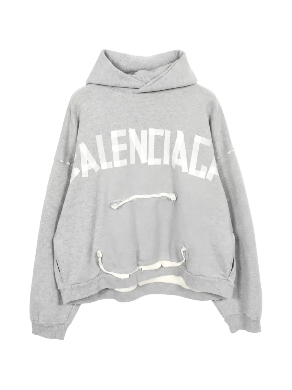 Balenciaga Pre-Owned Felpa Tape Type BB con cappuccio anni '70 - Grigio