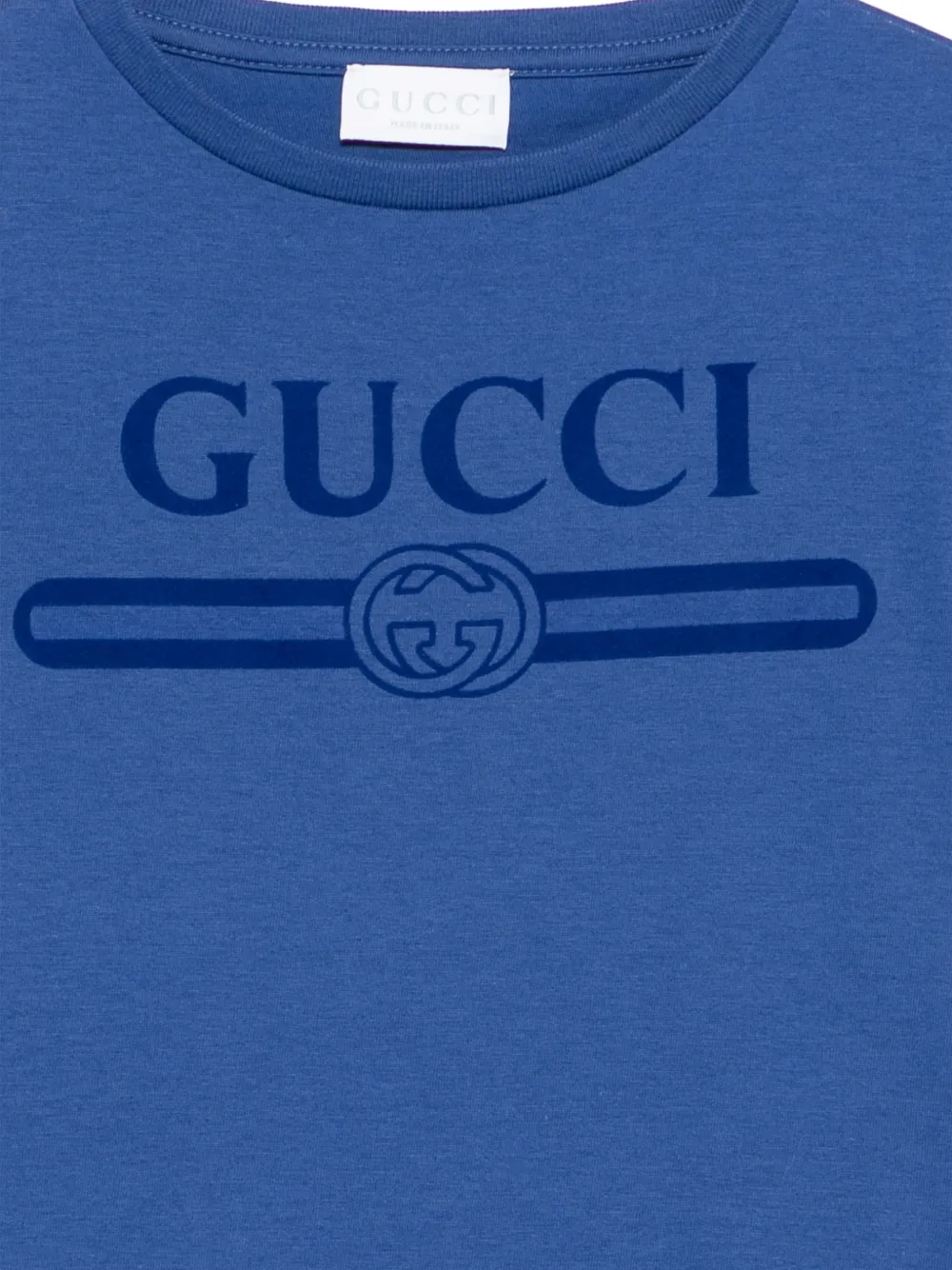 Gucci Kids T-shirt met logo Blauw
