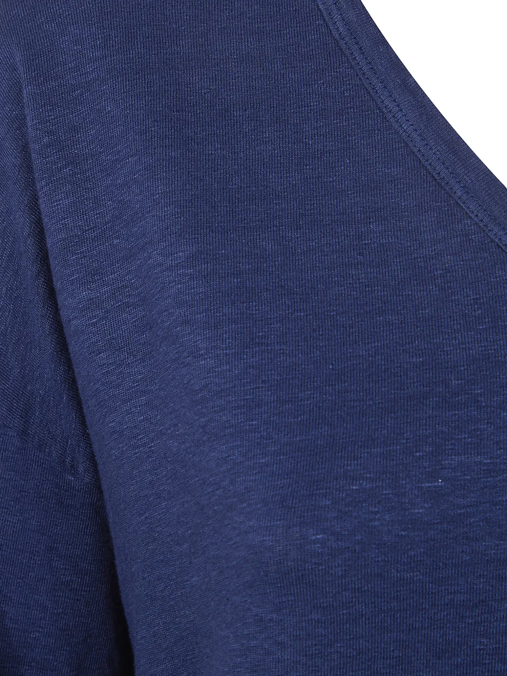  Base Ropa De Punto Con Cuello En V - Azul 