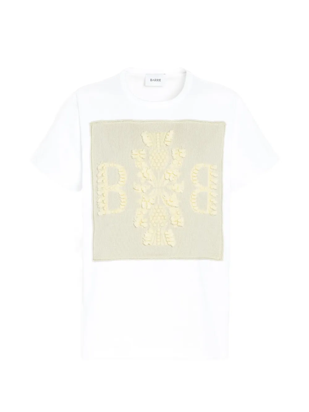 Barrie Logo Cashmere-patch T-shirt In White