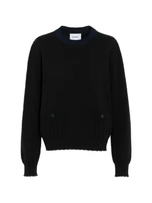 BARRIE バリー ニット・セーター M 黒 【古着】【中古】 BURBERRY BLACK LABEL（バーバリーブラックレーベル） 良品 Vネック