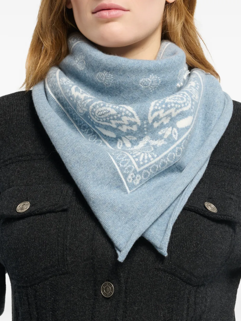Barrie Kasjmier bandana met paisley-print Blauw