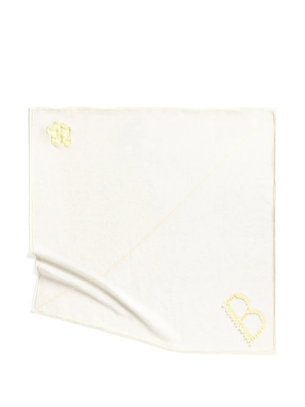 Barrie Logo Cashmere Foulard In Neutral