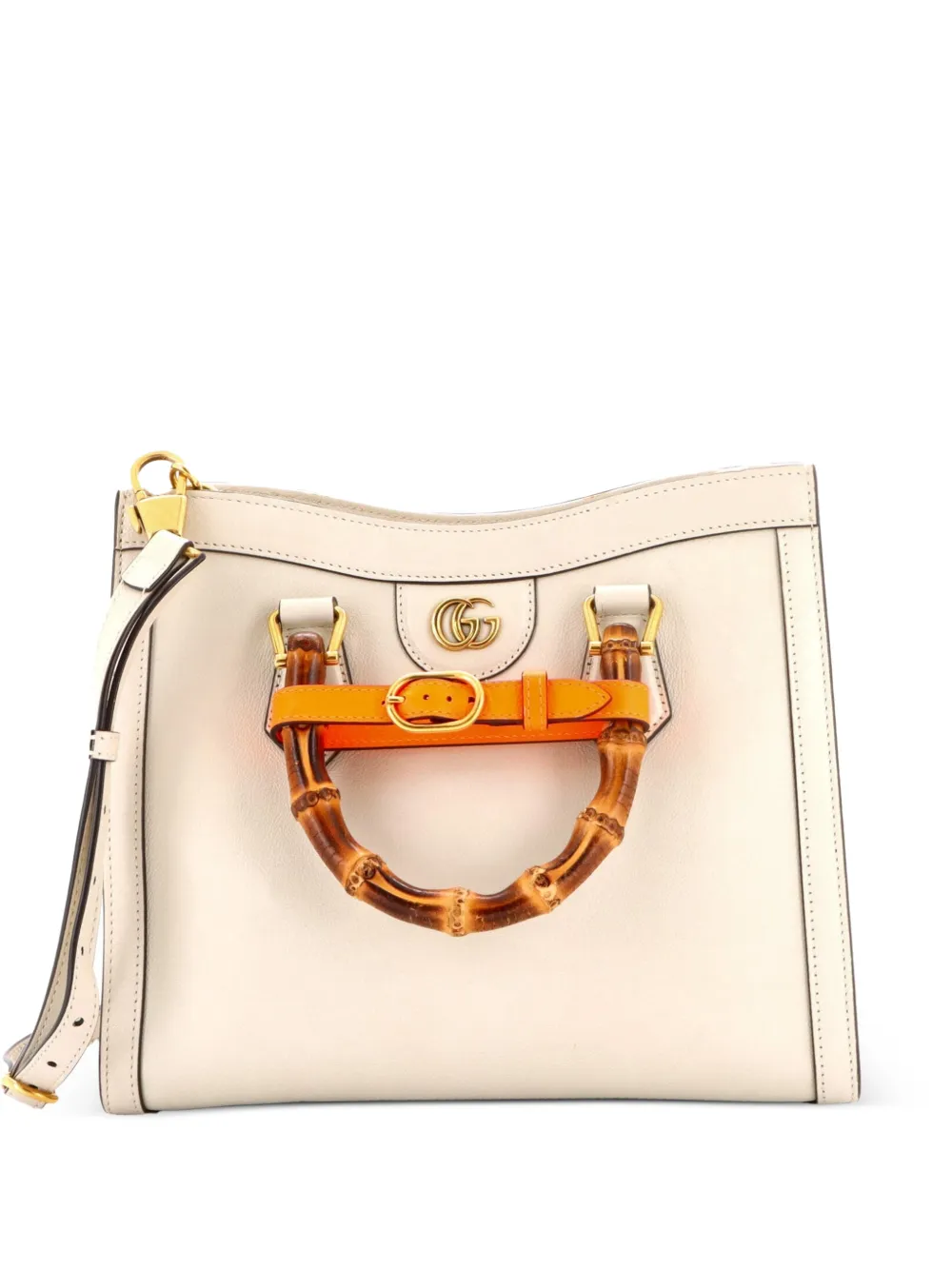 Gucci Pre-Owned Diana NM Bamboo Handle Leather Small tote bag - Toni neutri