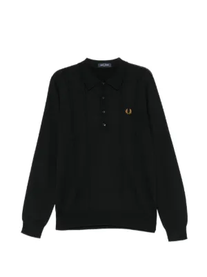 Fred Perry ロングスリーブ ポロシャツ | ブラック | FARFETCH JP