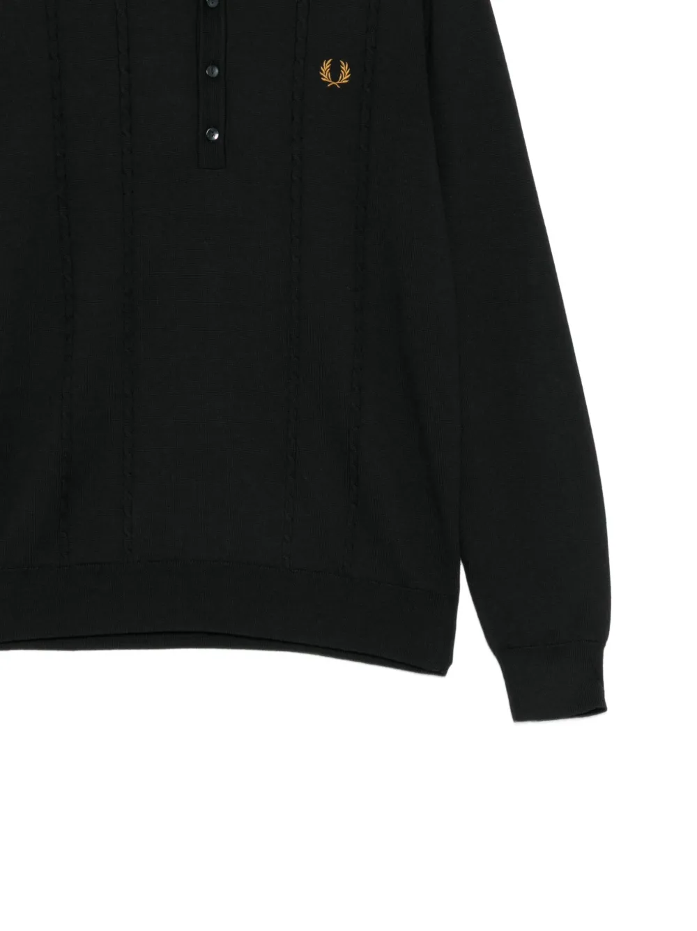 Fred Perry Poloshirt met geborduurd logo Zwart