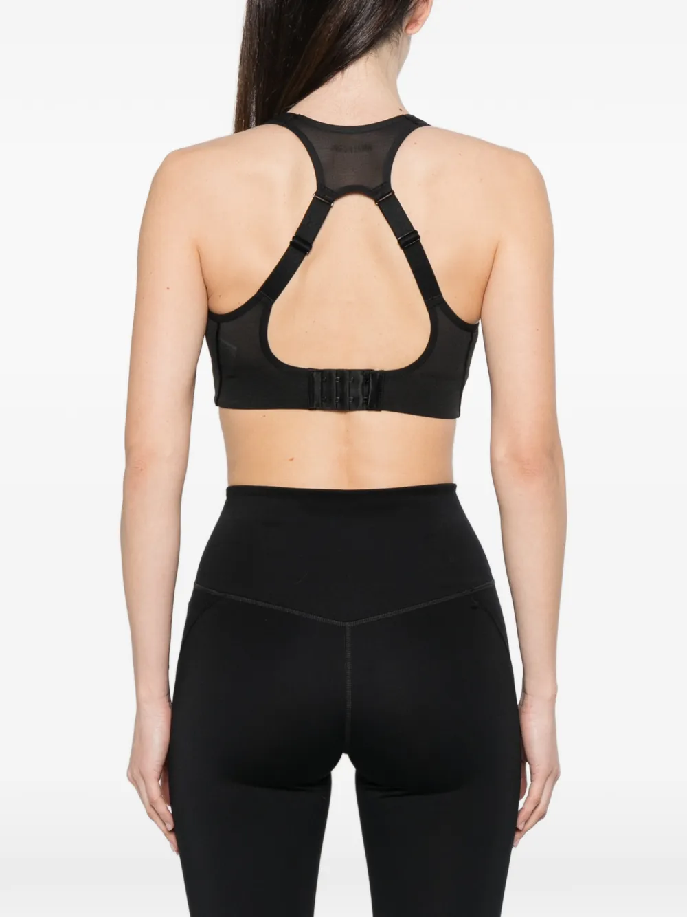 adidas by Stella McCartney Sport-bh met mesh vlak Zwart