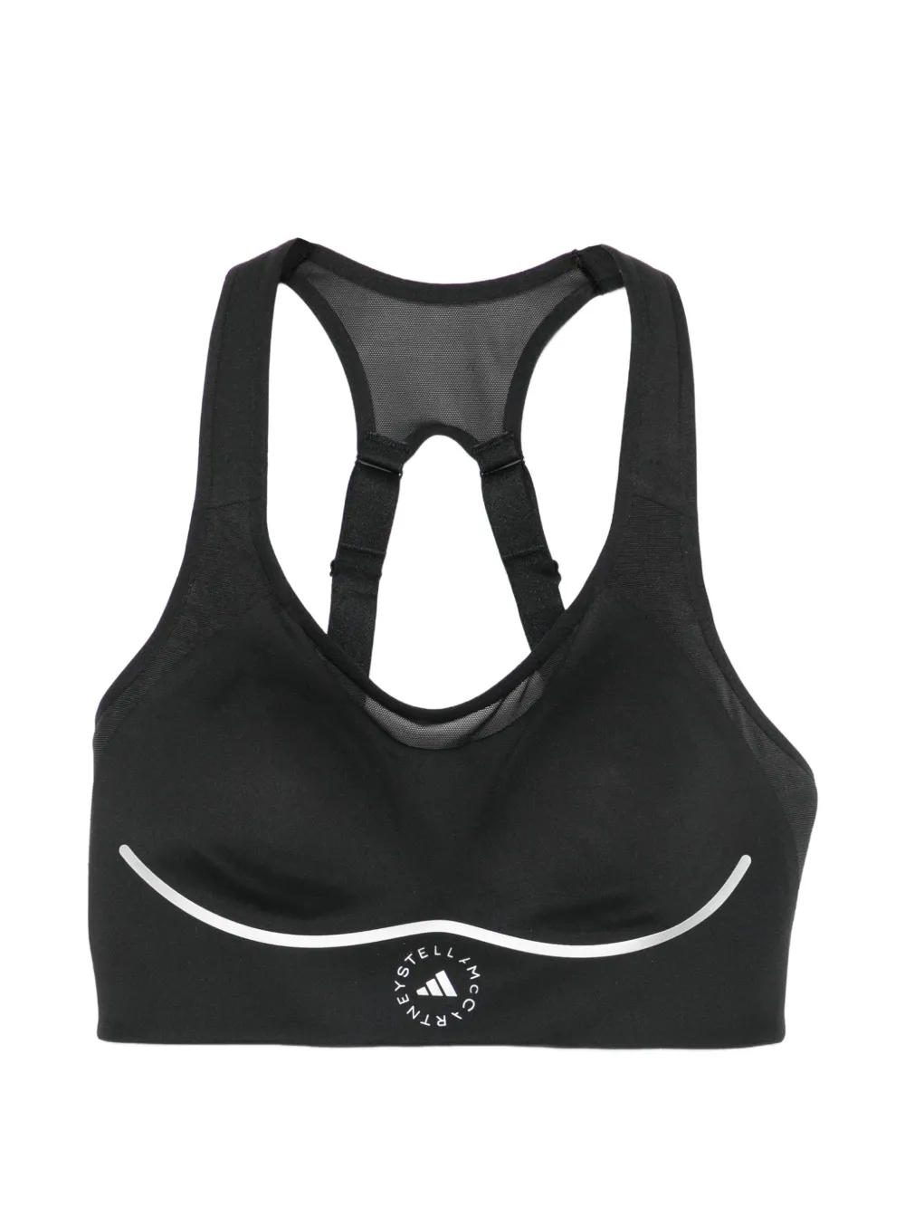 adidas by Stella McCartney mesh-panel sport bra - Nero