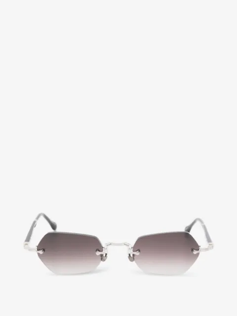 Matsuda geometric-frame rimless sunglasses