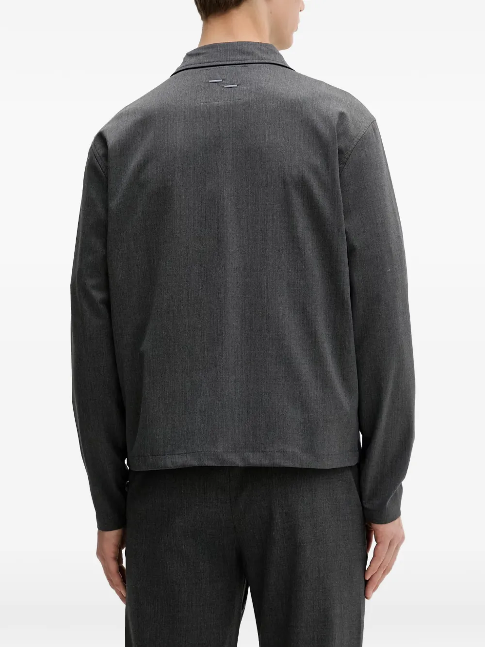 Filling Pieces zip embroidered jacket Grijs