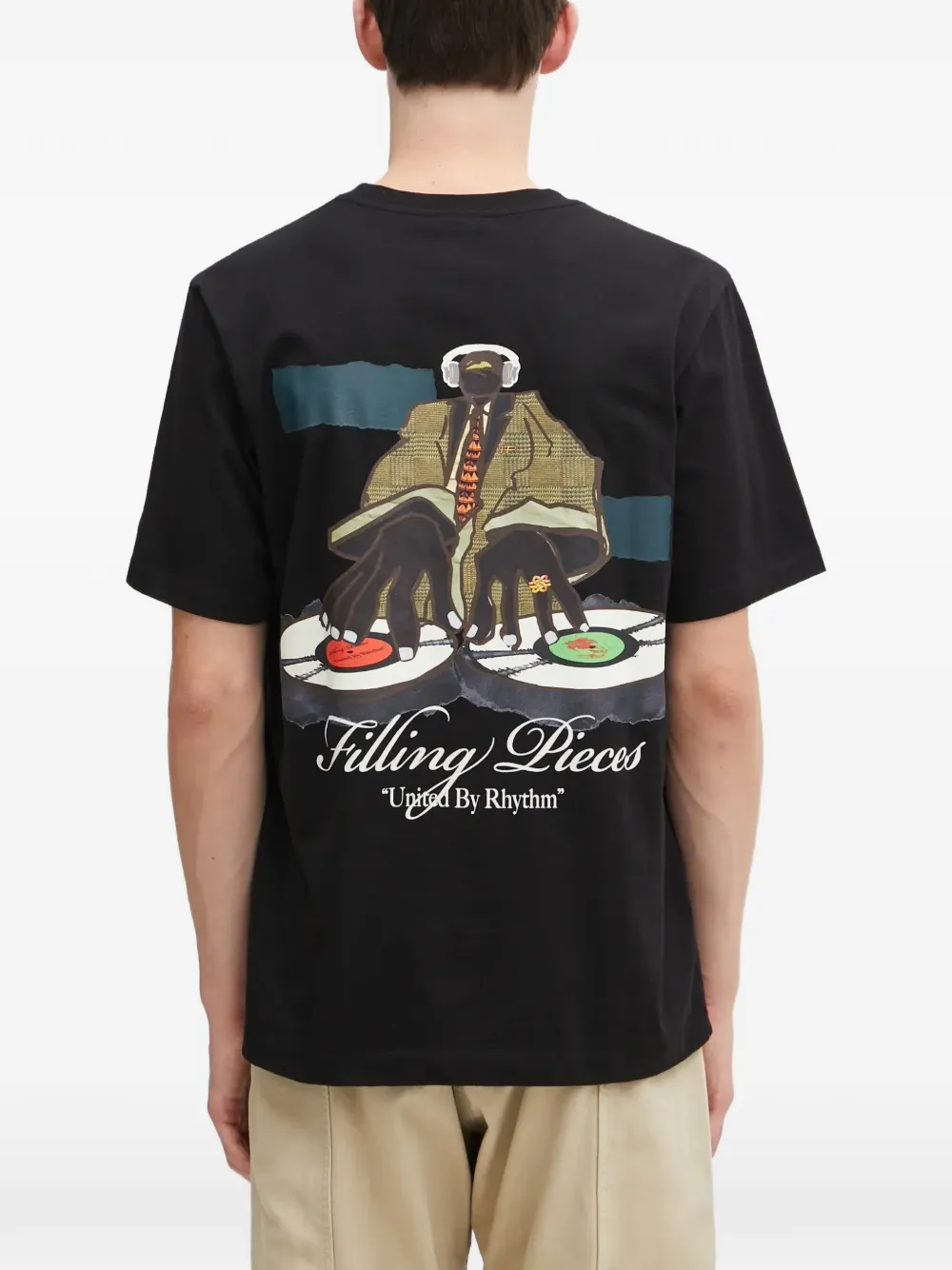 Filling Pieces T-shirt met print Zwart
