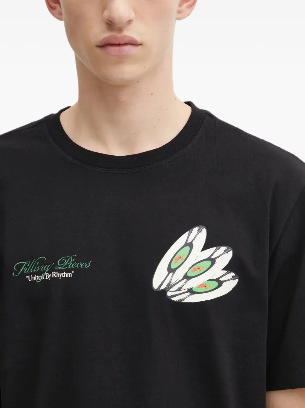 Filling Pieces T-shirt met print Zwart