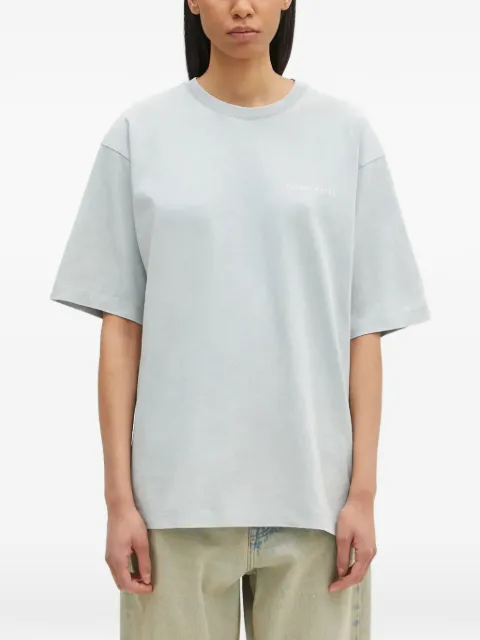 Filling Pieces playera con hombros caídos y logo estampado