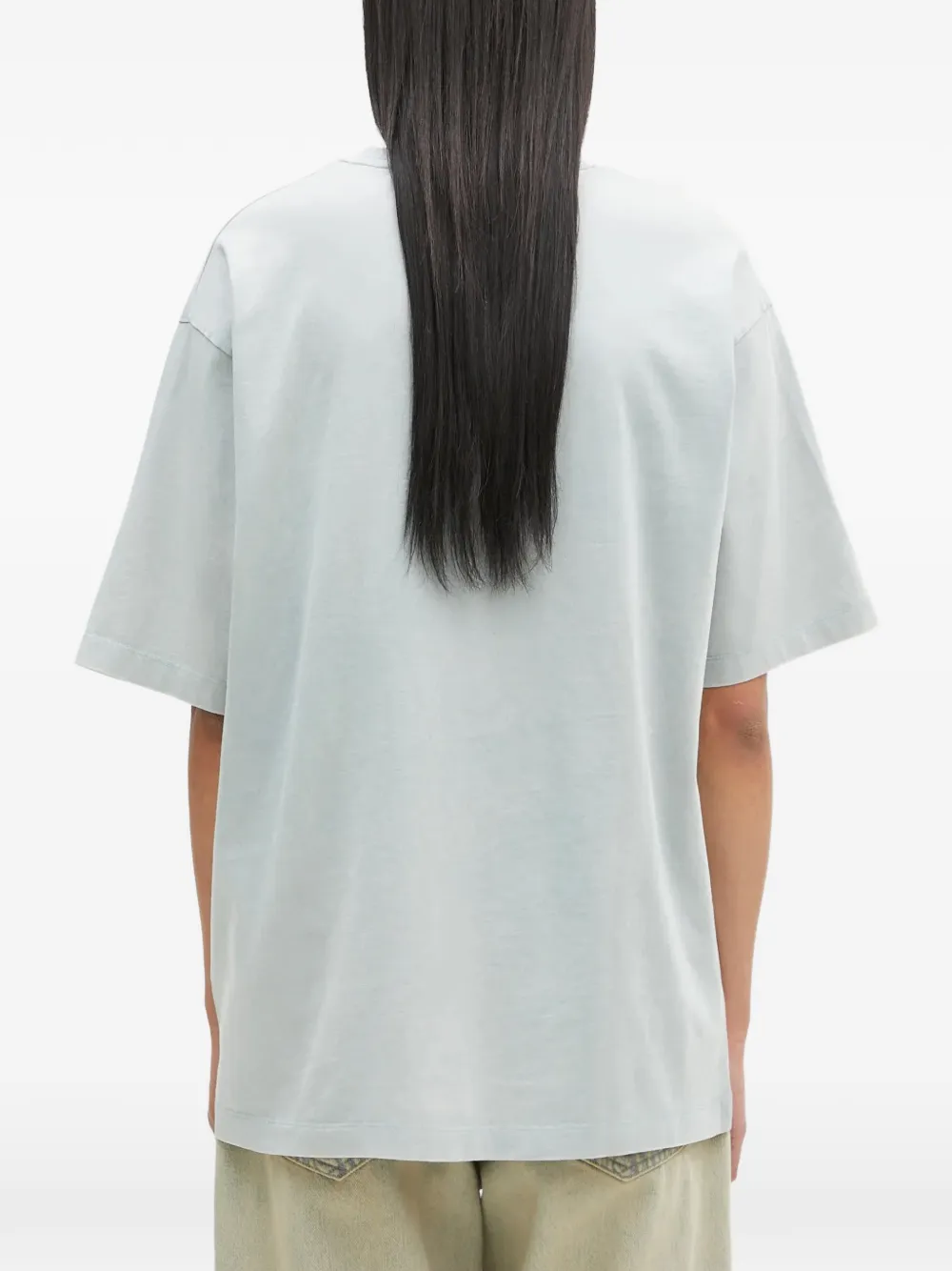 Filling Pieces logo-print drop-shoulder T-shirt Grijs