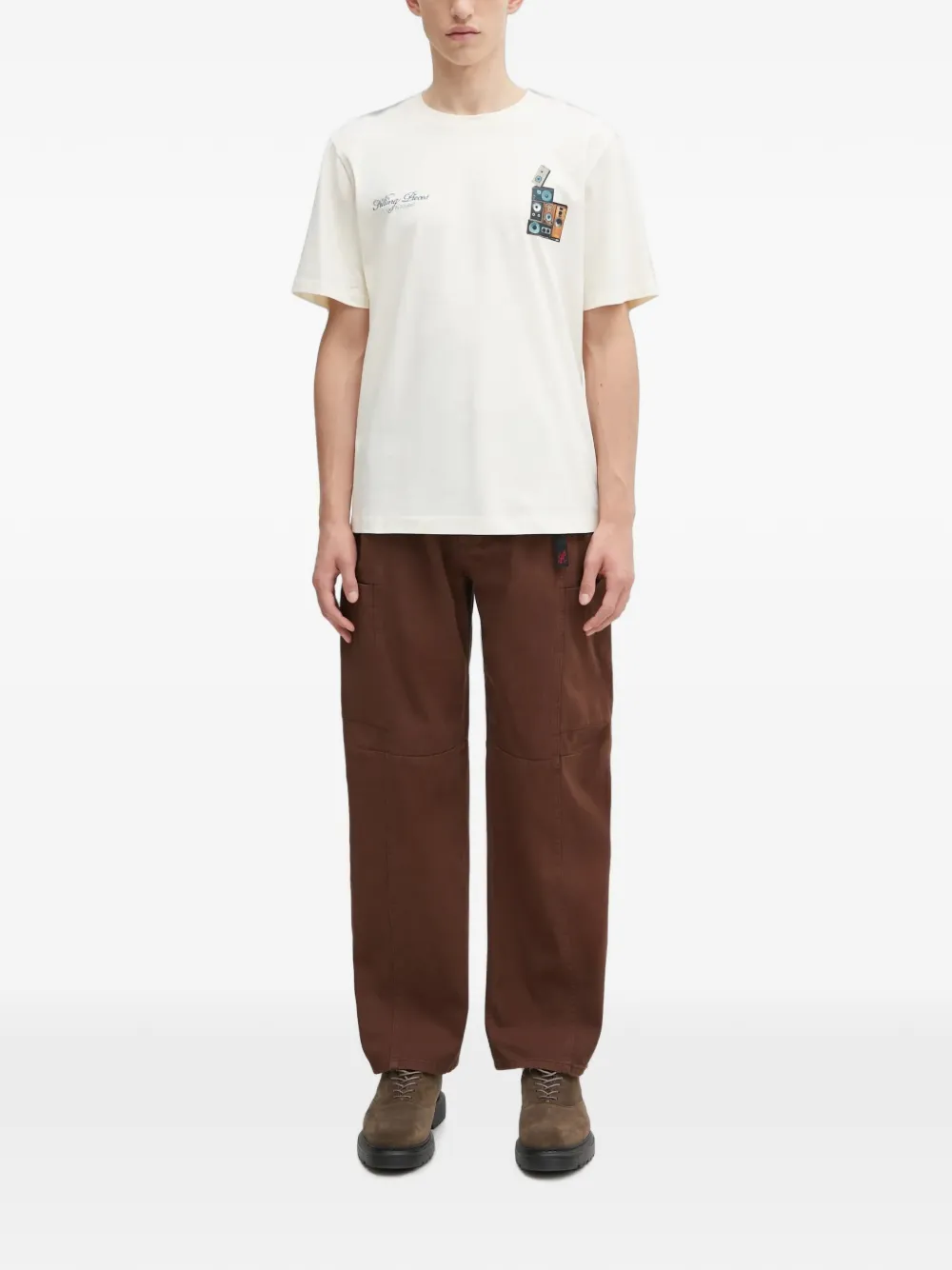 Filling Pieces T-shirt met grafische print Beige