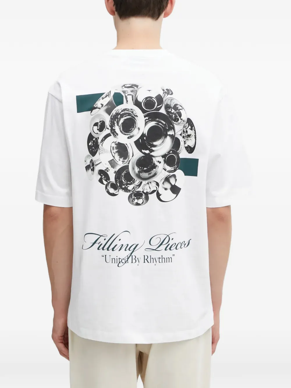 Filling Pieces T-shirt met print Wit