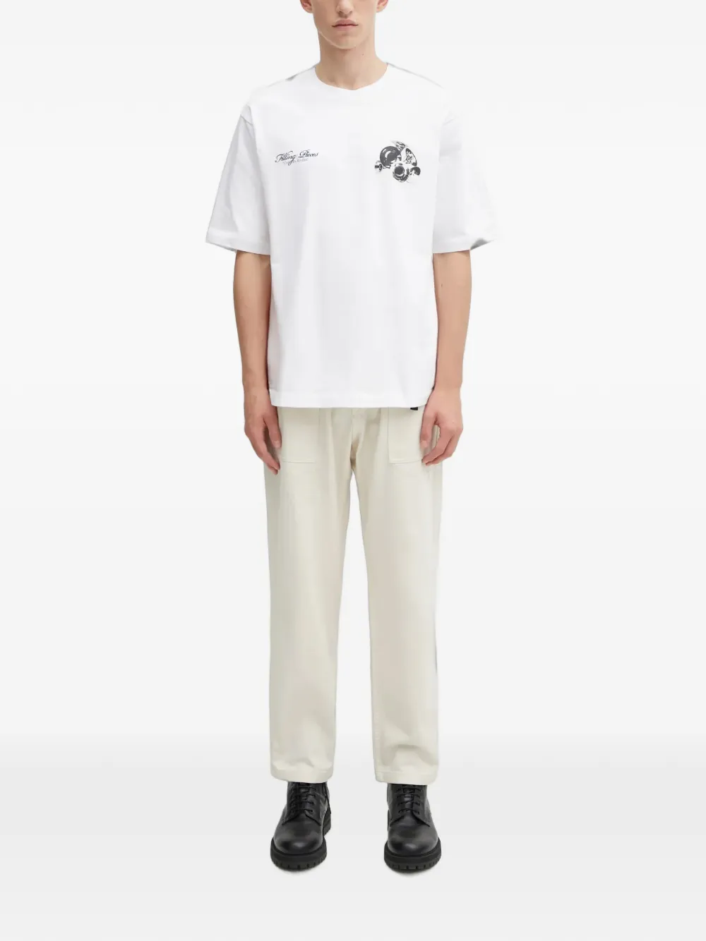 Filling Pieces T-shirt met print Wit