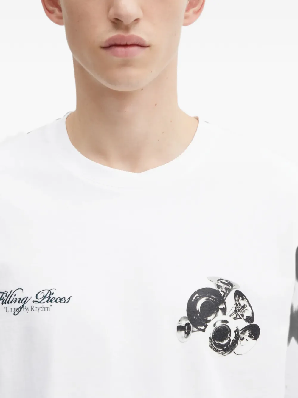 Filling Pieces T-shirt met print Wit