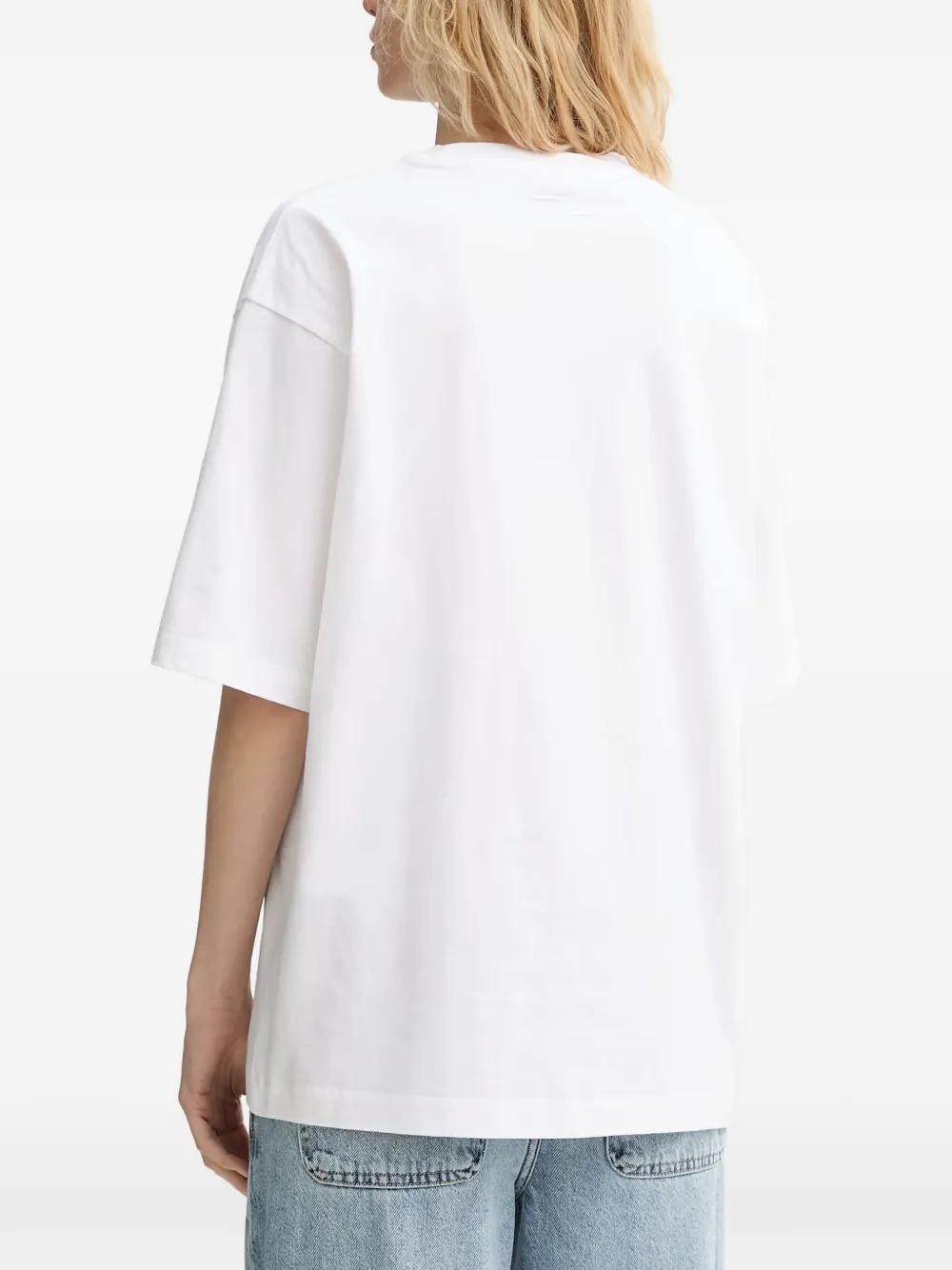 Filling Pieces T-shirt met geborduurd logo Wit