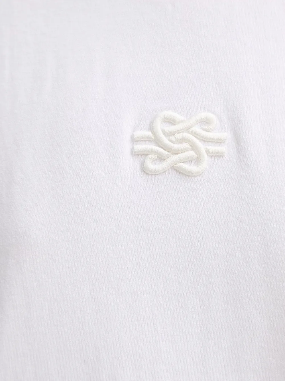 Filling Pieces T-shirt met geborduurd logo Wit