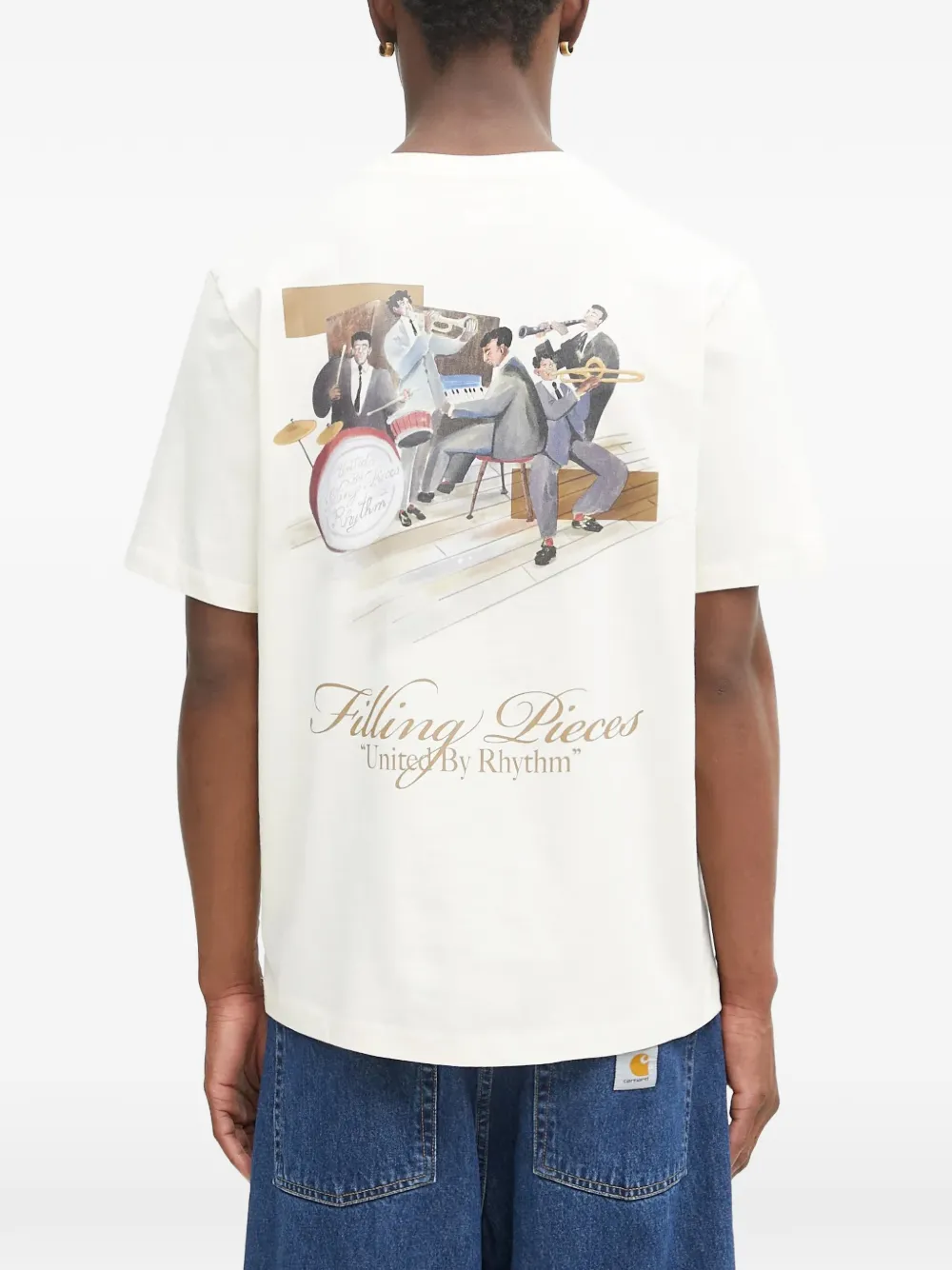Filling Pieces T-shirt met print Beige