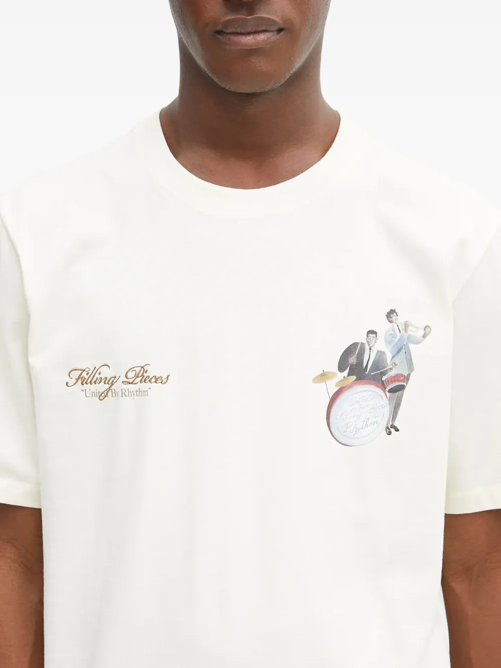 Filling Pieces T-shirt met print Beige