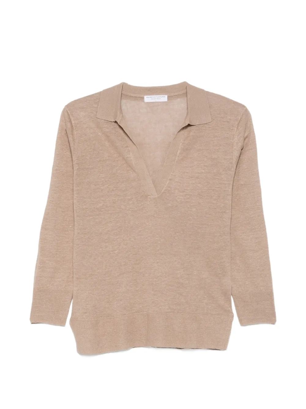 Majestic Filatures V-neck T-shirt - Nude