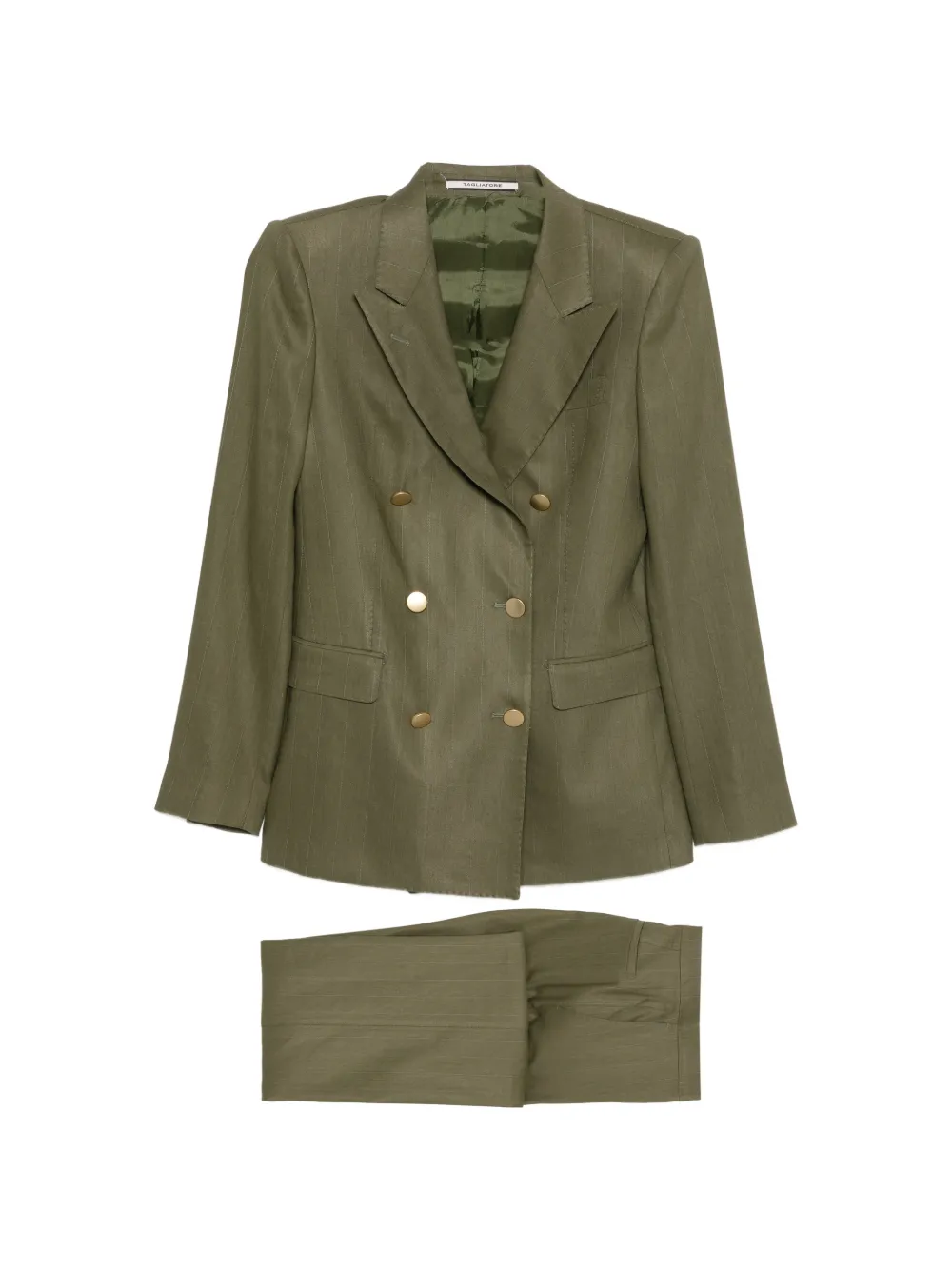 Tagliatore pinstriped double-breasted suit - Verde