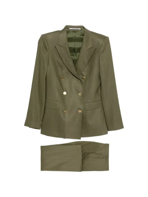 Tagliatore costume croisé à fines rayures
