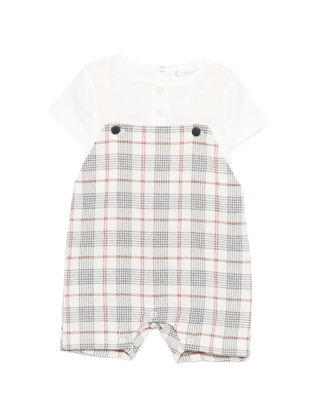 LALALU plaid dungaree - Toni neutri