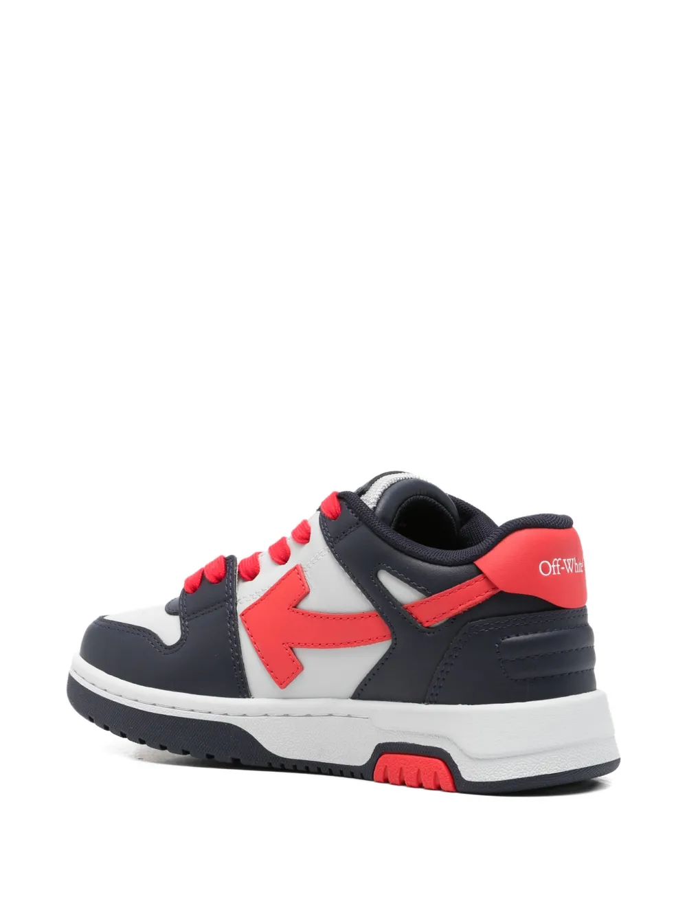 Off-White Kids The Out Of Office sneakers met Arrow-patroon Blauw