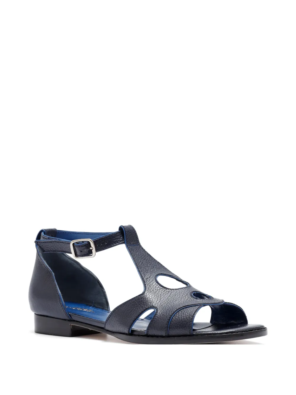 Sarah Chofakian Porto Cervo cutout ankle strap sandals Blauw