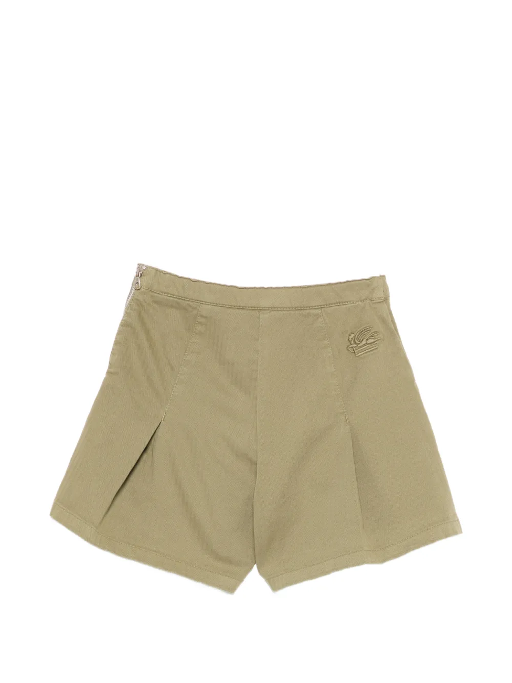  Etro Kids Pleated Shorts - Green 