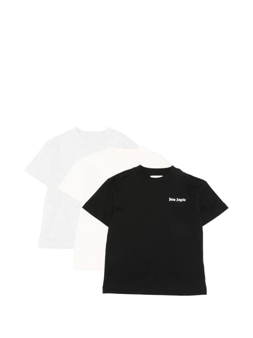 Palm Angels Kids logo T-shirts (set of three) - Nero