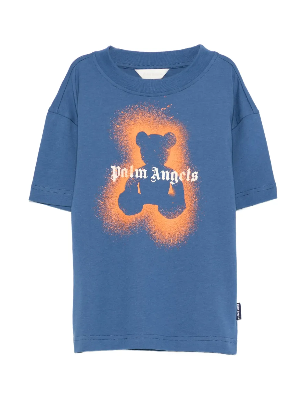 Palm Angels Kids bear-graphic T-shirt - Blu