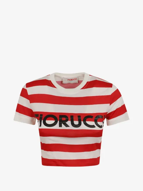 Fiorucci playera manga corta con rayas estampadas