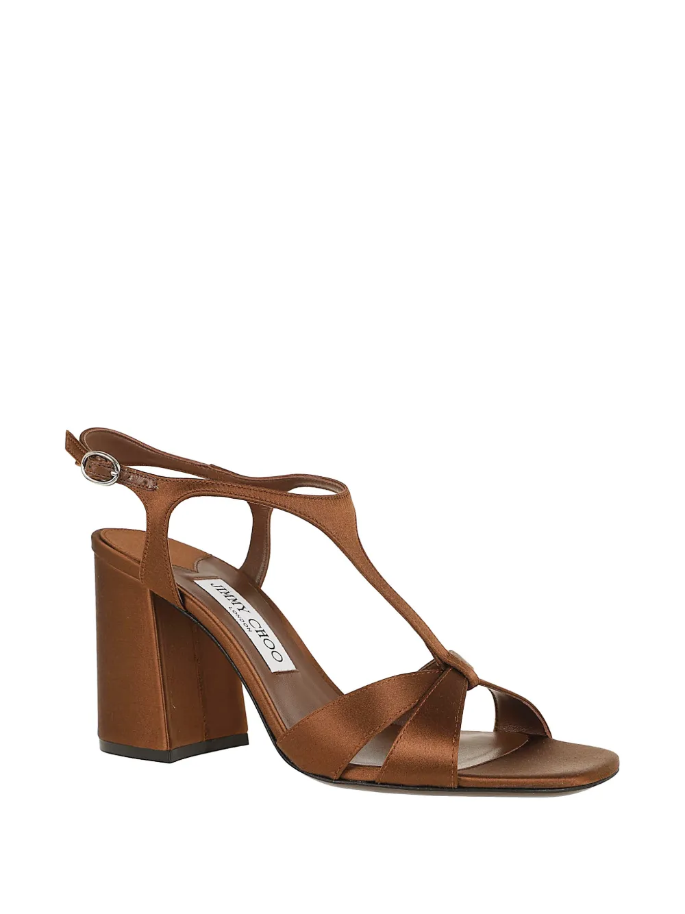 Jimmy Choo Pumps met metallic T-bandje en hak Bruin