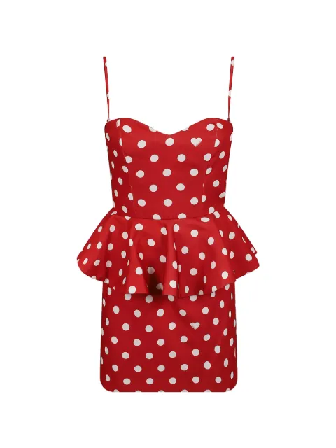 Fiorucci polka-dot peplum mini dress
