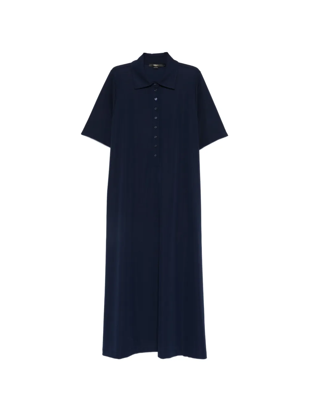 Seventy buttoned maxi shirt dress - Blu