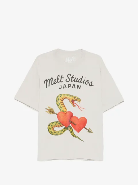 Melt snake-print T-shirt