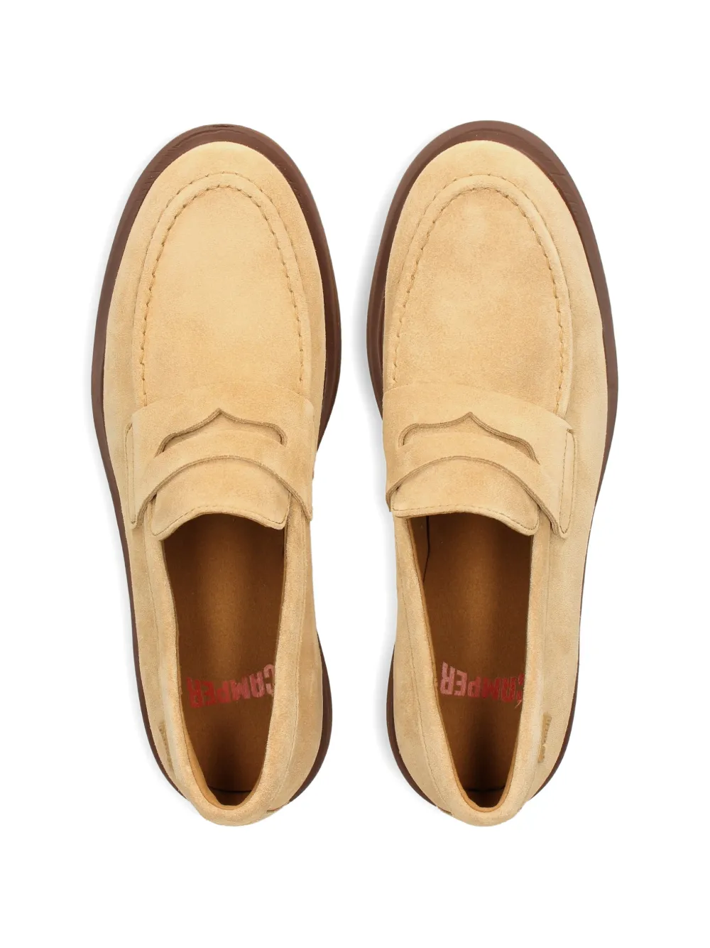 Camper Norman loafers met band Beige
