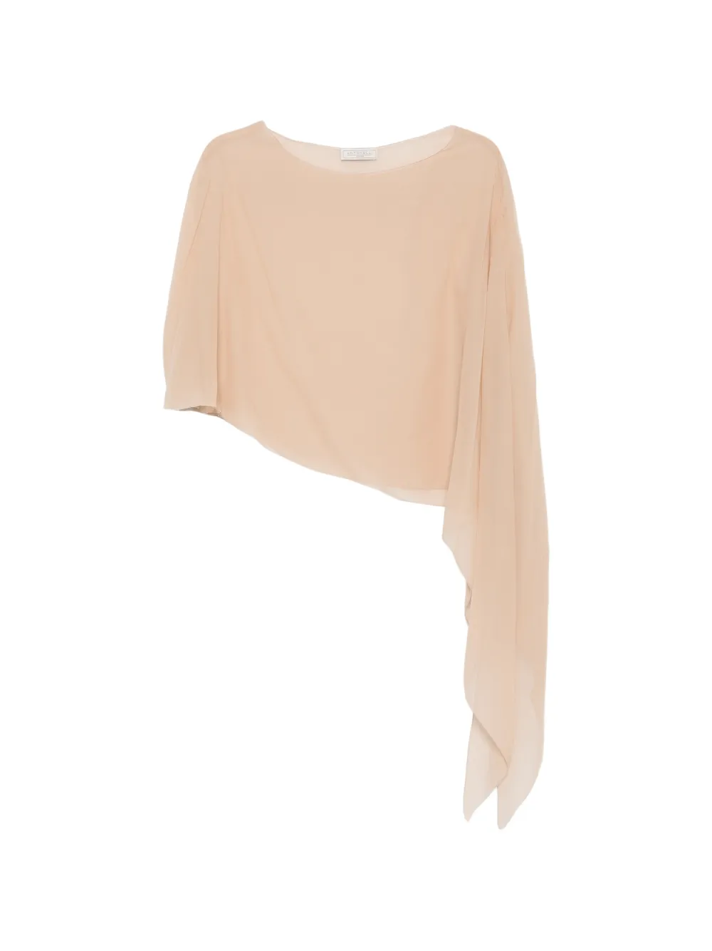 Antonelli Melone asymmetric draped top - Nude