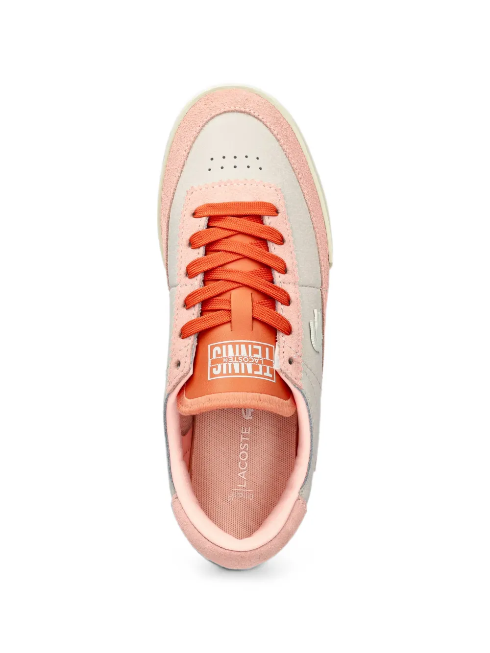 Lacoste Aura leren sneakers Beige