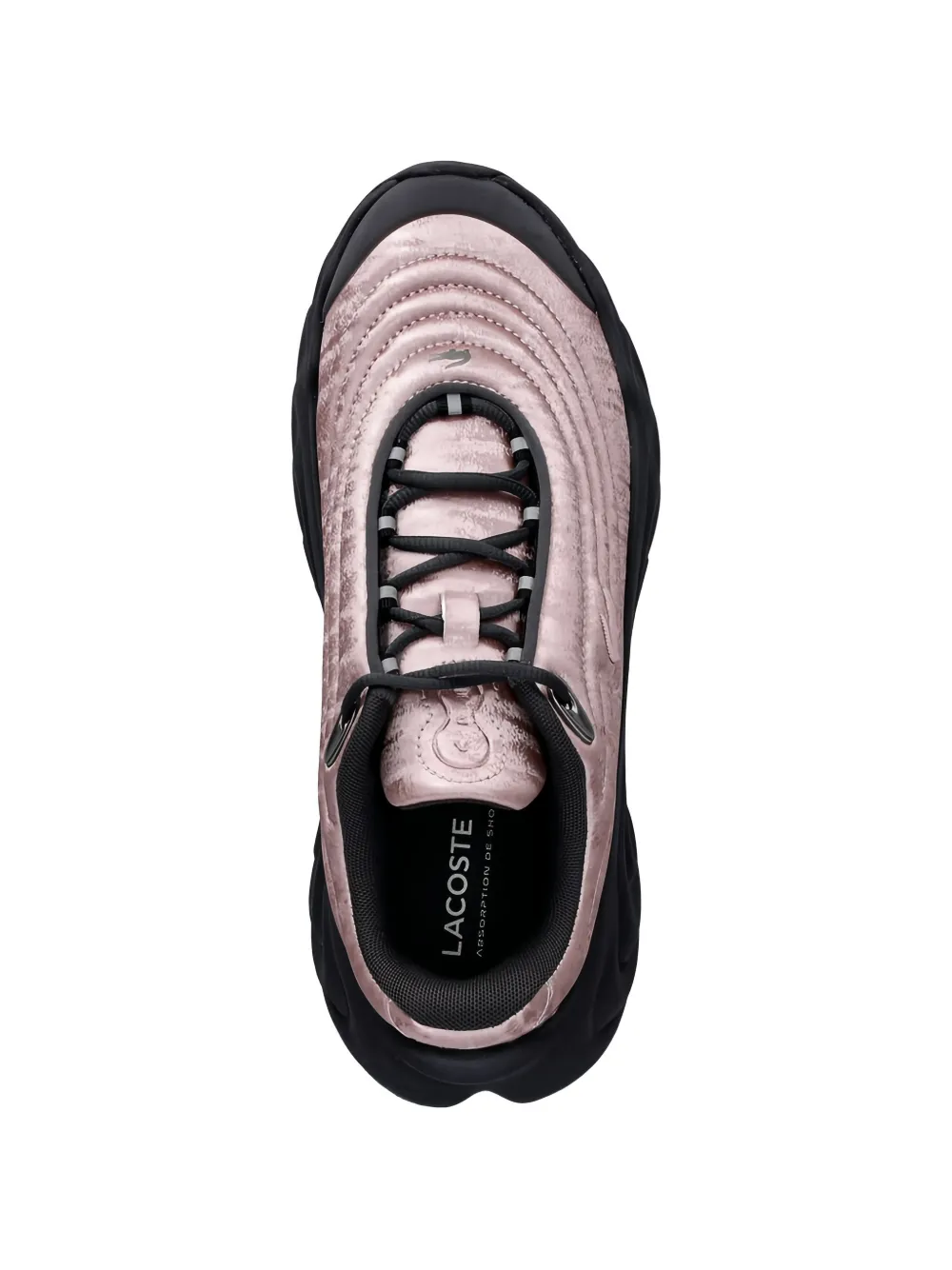 Lacoste quilted lace-up sneakers Roze