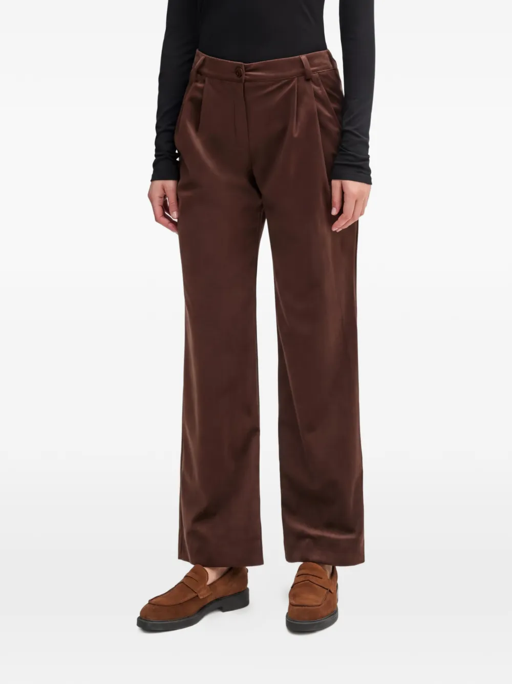La Petite Française Pantaloni plissé - Marrone